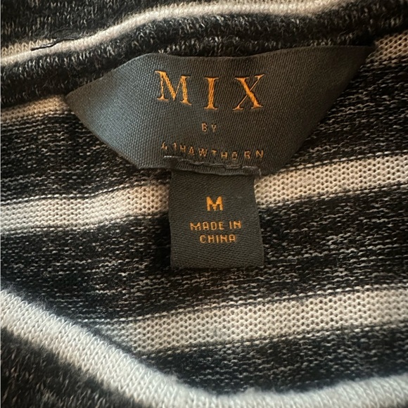 🖤 Mix by 41 Hawthorn Striped Knit Hoodie Tunic | Size M - Picture 5 of 7